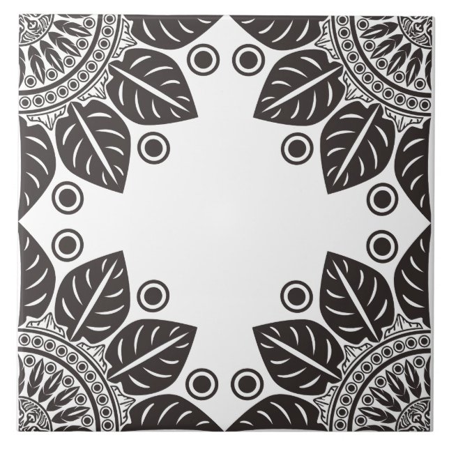 Azulejo Hoja de Diamante Mandala Tile Cerámico (Frente)