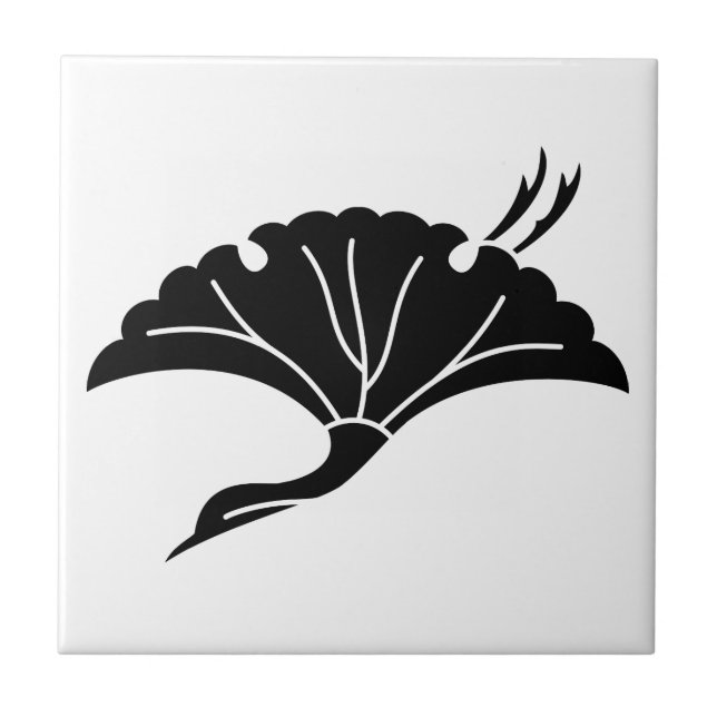 Azulejo Hoja de ginkgo en forma de grulla (Frente)