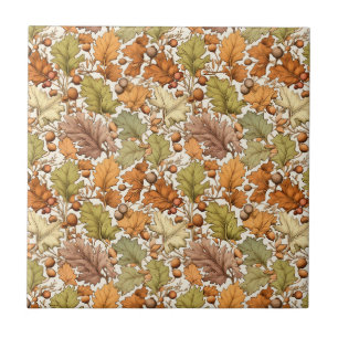 Azulejo Hoja de otoño de William Morris Vintage