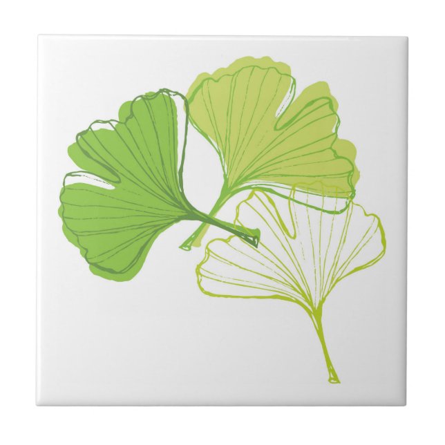 Azulejo Hoja del Ginkgo (Frente)