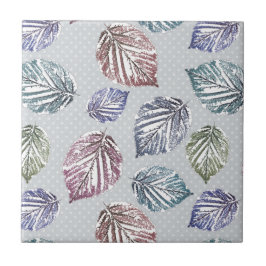 Azulejo Hojas de apertura sobre fondo gris claro