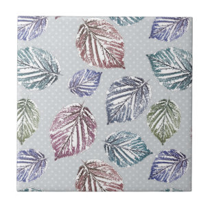 Azulejo Hojas de apertura sobre fondo gris claro