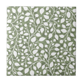 Azulejo Hojas de hoja elegante con cascada de hojas de fol