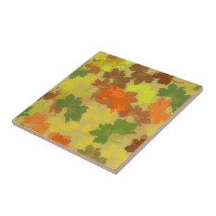 Azulejo Hojas de Otoño Día de Acción de Gracias