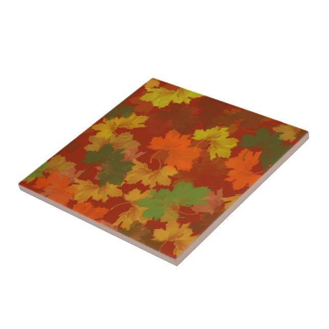 Azulejo Hojas de Otoño Día de Acción de Gracias (Lado)
