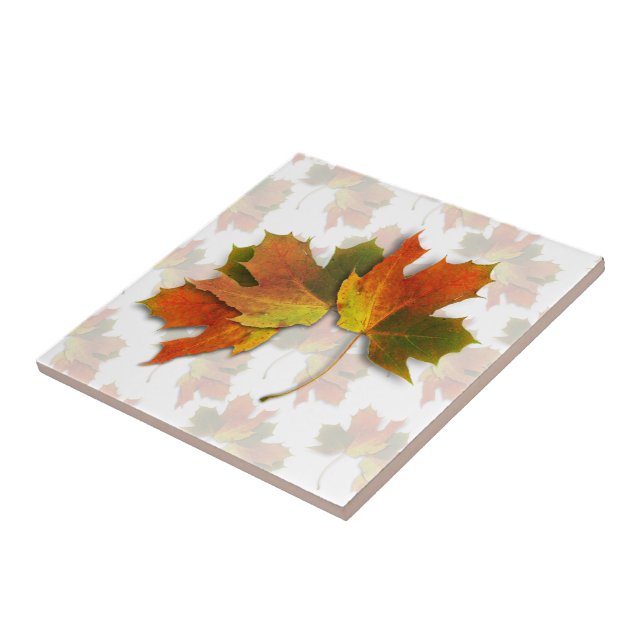 Azulejo Hojas de Otoño Día de Acción de Gracias (Lado)