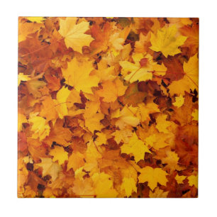 Azulejo Hojas de otoño estacionales