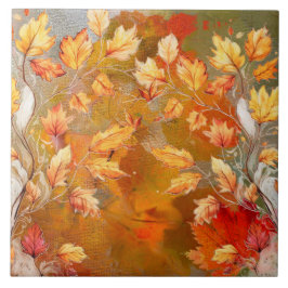 Azulejo Hojas de otoño personalizadas