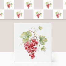 Hojas de parra de champán Rojo Rubí acuarela