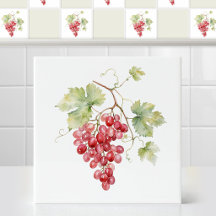 Hojas de parra de uva de champán rojo rubí acuarel