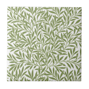 Azulejo Hojas de sauce victorianas antiguas de William Mor