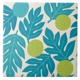 Azulejo Hojas de selva tropical