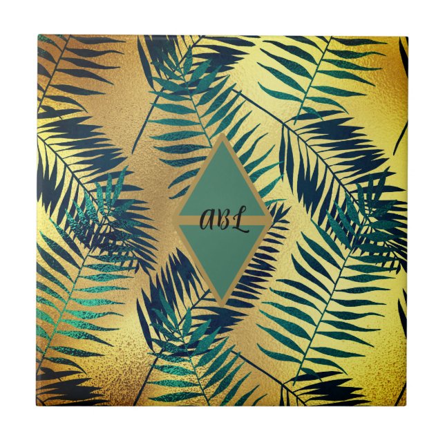 Azulejo Hojas exóticas (Frente)