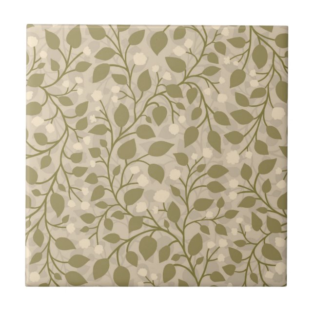 Azulejo Hojas Graceful Leaf Cascade Foliage (Frente)