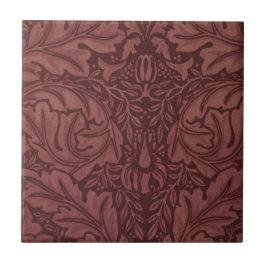 Azulejo Hojas rojas oscuras de Acanthus (por William Morri