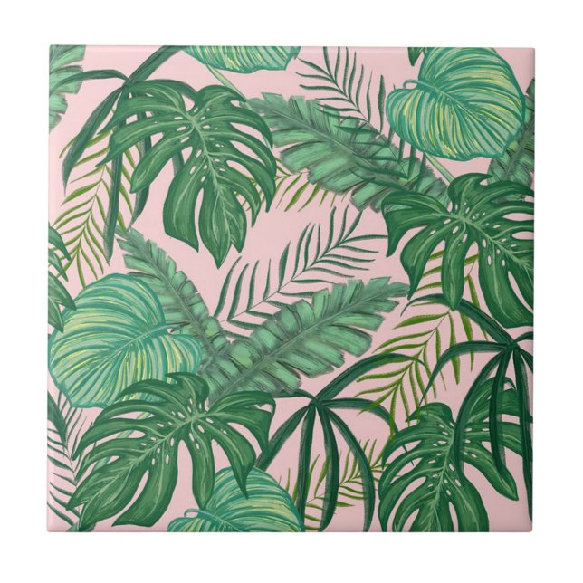 Azulejo Hojas tropicales (Frente)