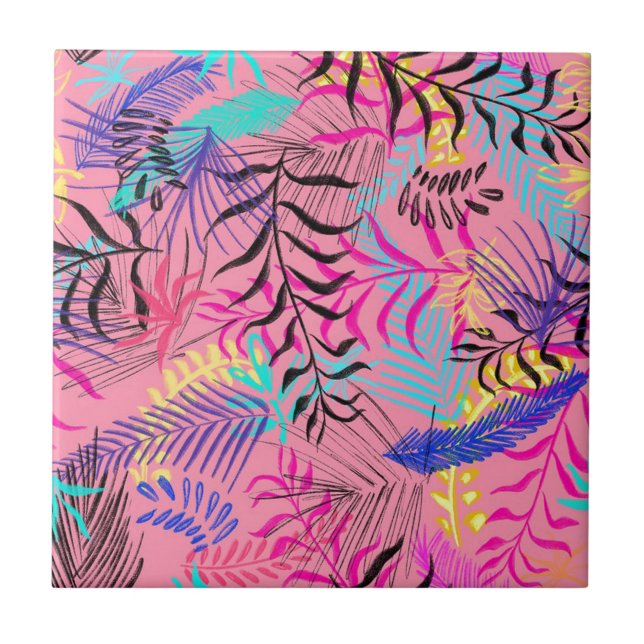 Azulejo Hojas tropicales (Frente)