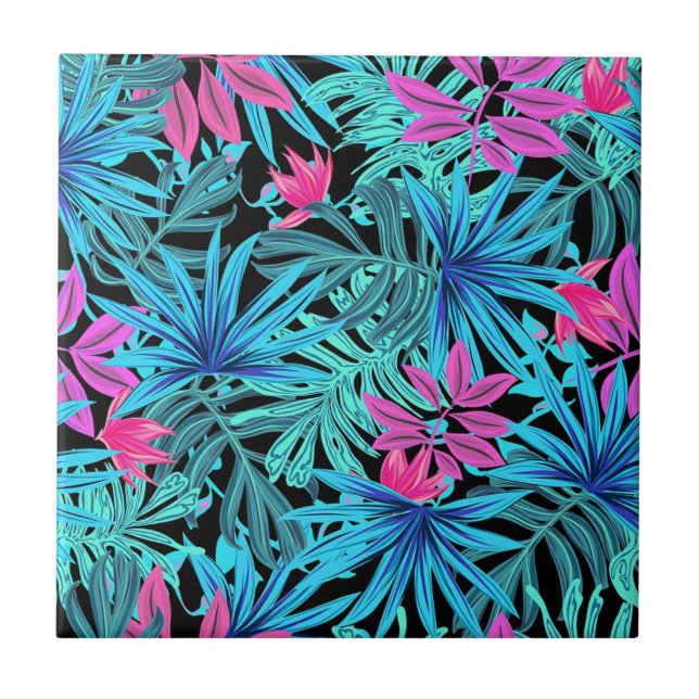 Azulejo Hojas tropicales (Frente)