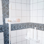 Azulejo Hojas tropicales de la jungla azul gris oscuro<br><div class="desc">Otra cerámica elegante de JessicaAmber - pregunta por las órdenes de los personalizados! Estas tejas cuadradas personalizables presentan hojas de la selva monstera en azul gris oscuro, sobre un fondo azul denim. Puede cambiar el color de fondo y reemplazar la imagen de hoja por una foto propia. Un gran regalo...</div>