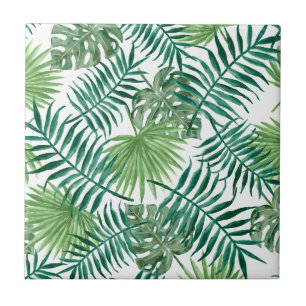 Azulejo Hojas tropicales de selva