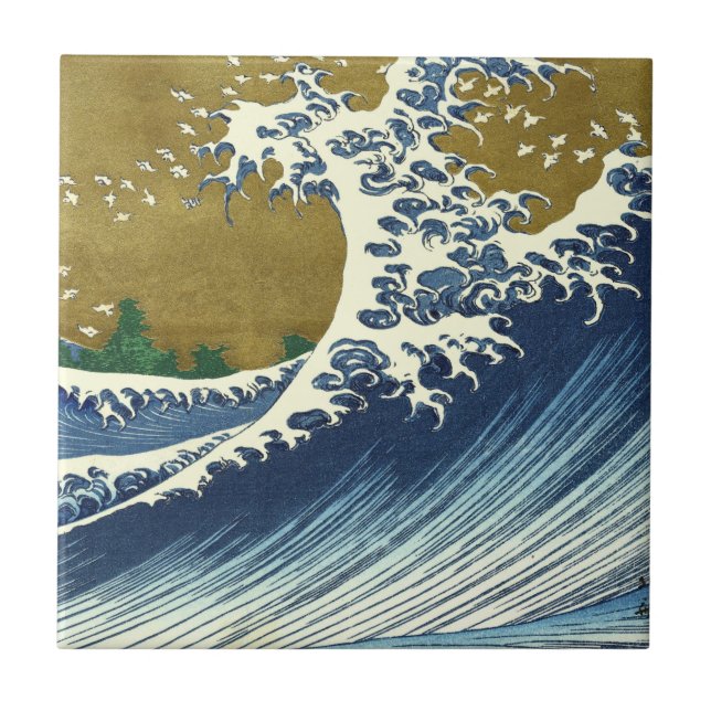 Azulejo Hokusai Gran Ola Arte Japonés (Frente)