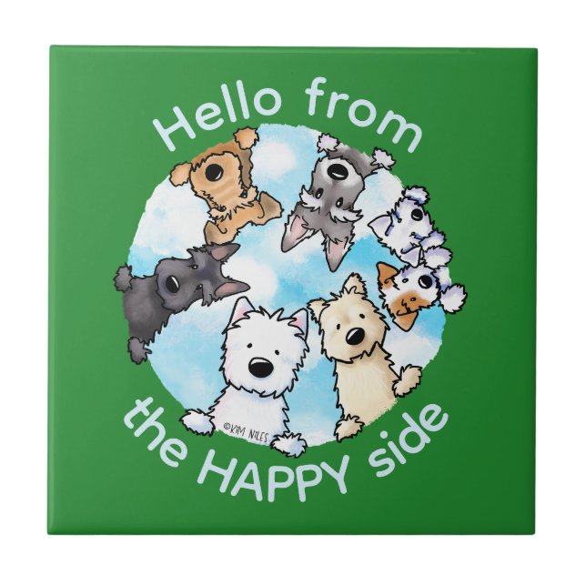 Azulejo Hola Desde El Lado Feliz (Frente)