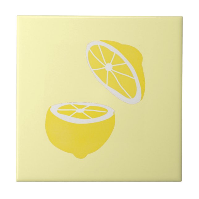 Azulejo Hola Lemon, fruta amarilla moderna (Frente)