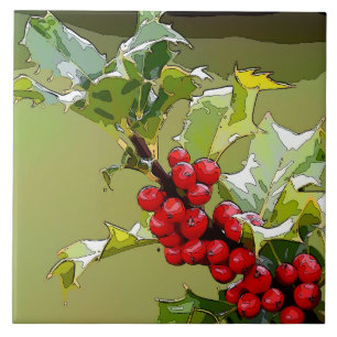 Azulejo HollyBerries 005