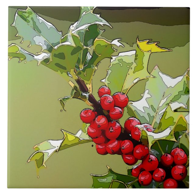 Azulejo HollyBerries 005 (Frente)