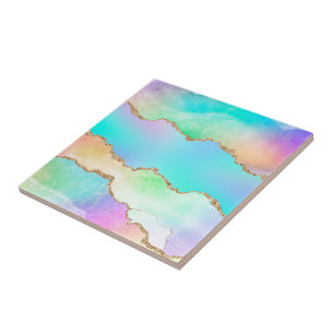 Azulejo Holo Agate   Mármol falso irlandés Pastel Ombre