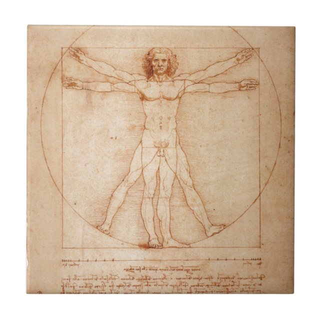 Azulejo Hombre de Vitruvian (Frente)