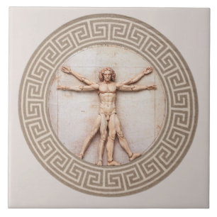 Azulejo Hombre de Vitruvio por Da Vinci Arquitectura Neutr