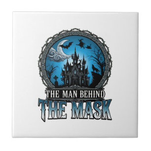 Azulejo Hombre detrás de la máscara Halloween Casa Embruja