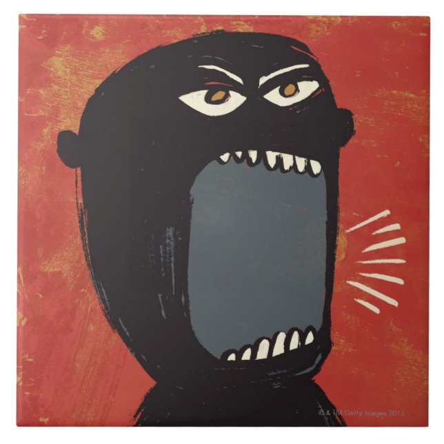 Azulejo Hombre enojado sucio (Frente)