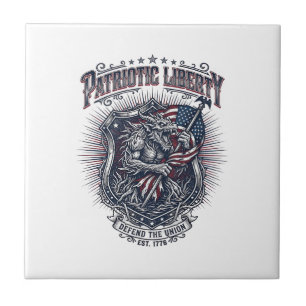 Azulejo Hombre lobo patriota Patriota Horror Monstruo Patr