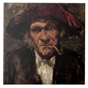 Azulejo Hombre que fuma un tubo, c.1859