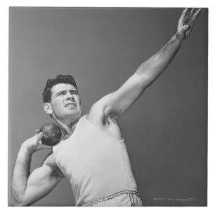 Azulejo Hombre que lanza Shotput