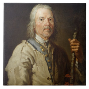 Azulejo Hombre que sostiene un personal, c.1800 (aceite en