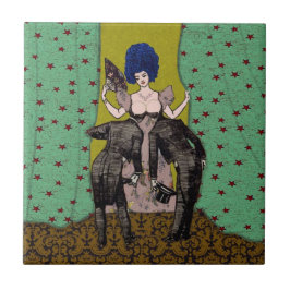 Azulejo Hombres calvos ~ TILE Pequeño 4.25"x4.25"