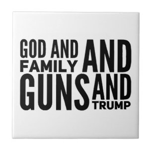 Azulejo Hombres, Dios Y Familia, Pistolas Y Trump Por Patr