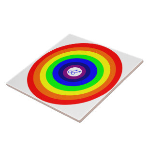 Azulejo Hombres gay rodean la tela arcoiris