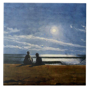 Azulejo Homer - La luz de la luna, la pintura artística fi
