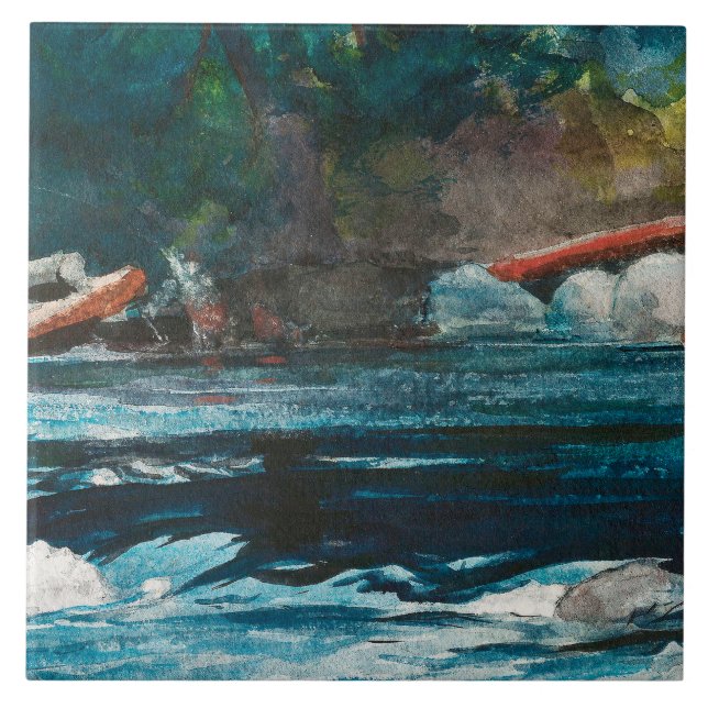 Azulejo Homer - Los Rapids, Río Hudson, Adirondacks (Frente)