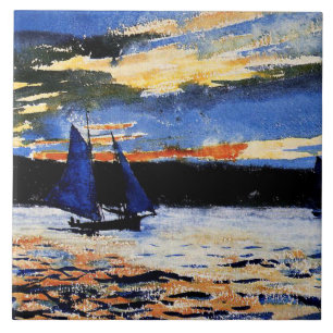 Azulejo Homer - Postcard de Gloucester Sunset