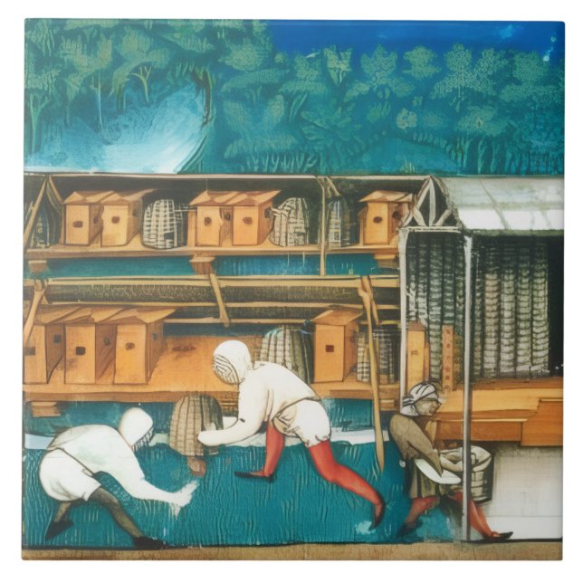 AZULEJO HONEY BEE / BEEKEEPER BEEKEEPING MONOGRAM (Frente)