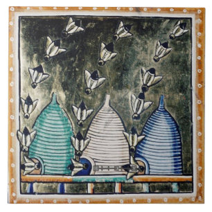 AZULEJO HONEY BEEKEEPER, BEE HIVE MEDIEVAL BEEKEEPER