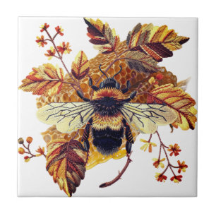 Azulejo HoneyBee HoneyComb Otumn White