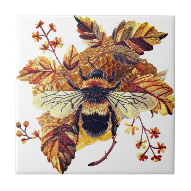 Azulejo HoneyBee HoneyComb Otumn White | (Frente)
