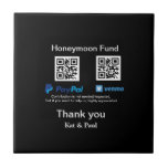 Azulejo Honeymoon Fund PayPal Venmo código QR gracias<br><div class="desc">Para los amantes de la música como nosotros</div>