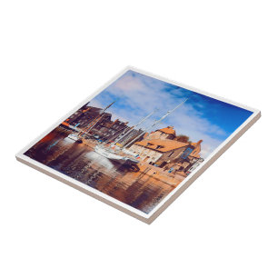 Azulejo HONFLEUR - acoplamiento - viejo muelle - panorama